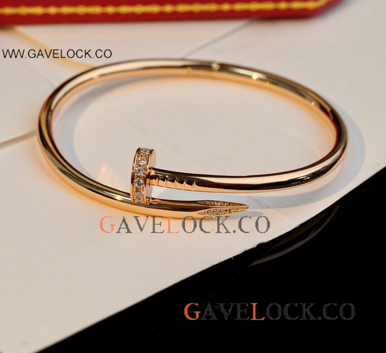 Cartier Rose Gold Diamond Nail bracelet - Logo is Inside